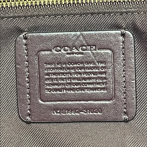 Coach Dreamer 36 Border Rivets Large Mixed Leather Suede Shoulder Bag in Brown - Picture 15 of 16